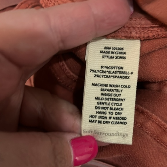 Soft Surroundings Denim Pull On Relaxed Straight Jeans size XL - Picture 5 of 6